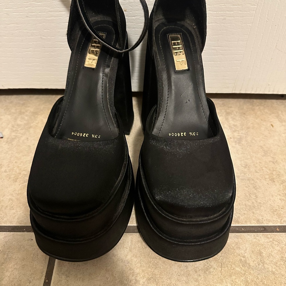 Chunki Platform Ankle-Strap Heels Jn Black View 5